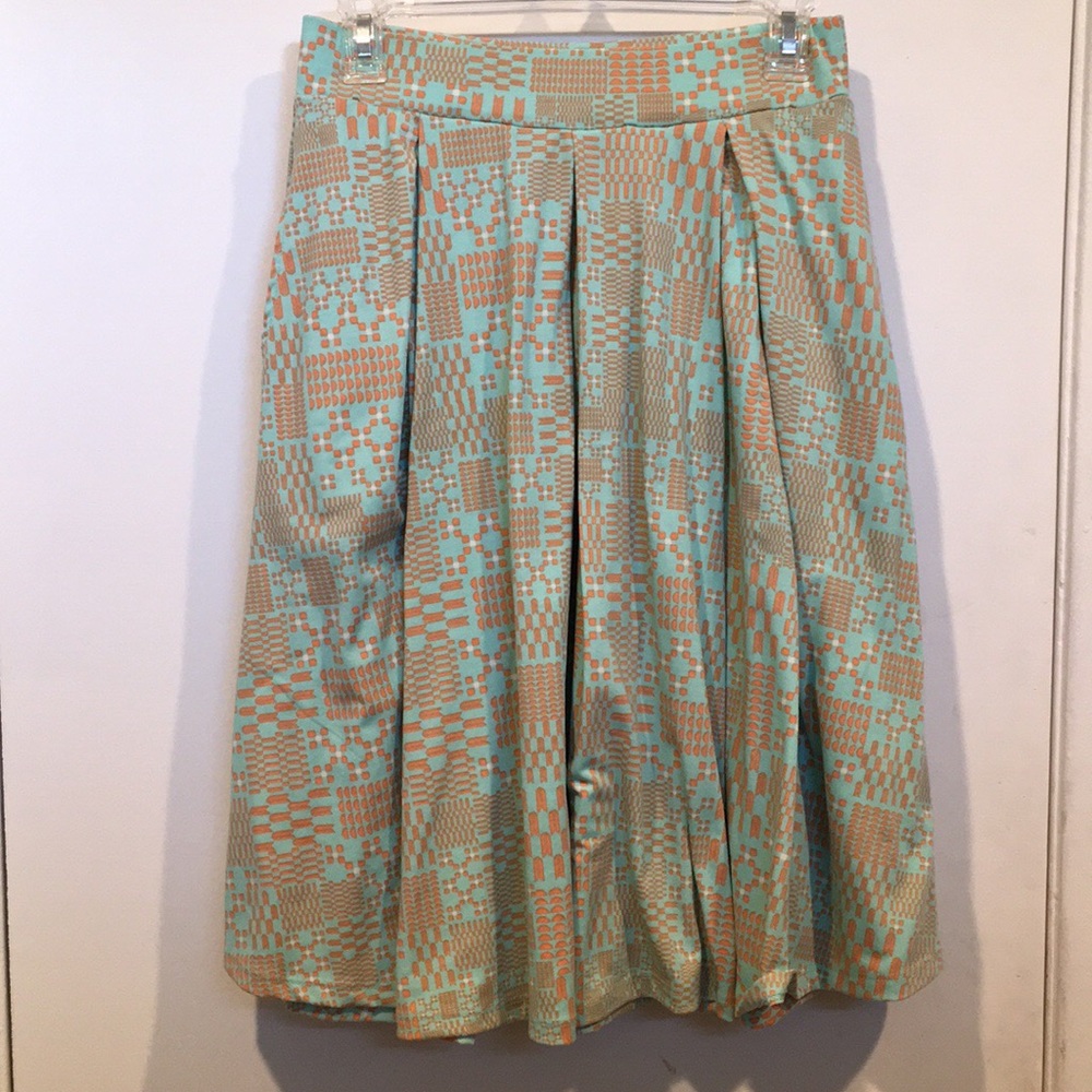 🍭EUC - LLR Madison Skirt w/pockets (mint&orange)